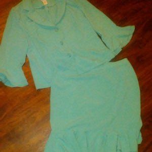 Teal-color Two piece suit